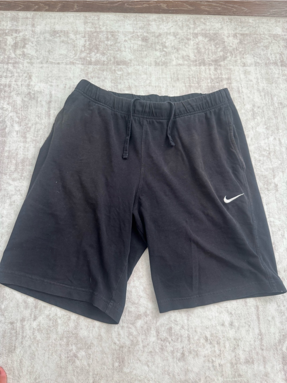 Nike Black Boys' Athletic Shorts with White Swoosh